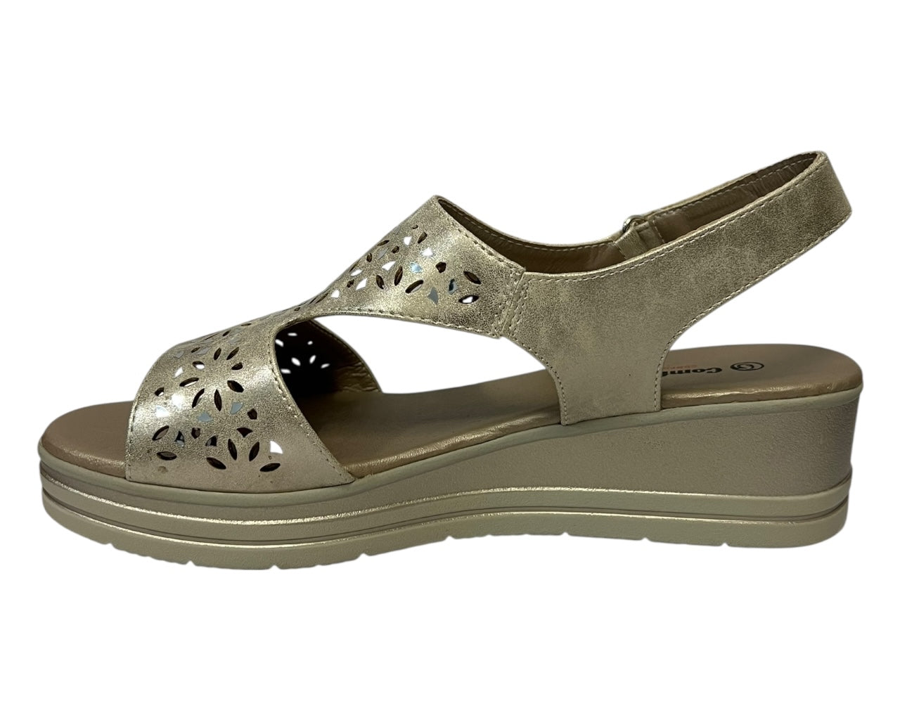 Women's Cushioned Wedge Sandals with Adjustable Ankle Strap