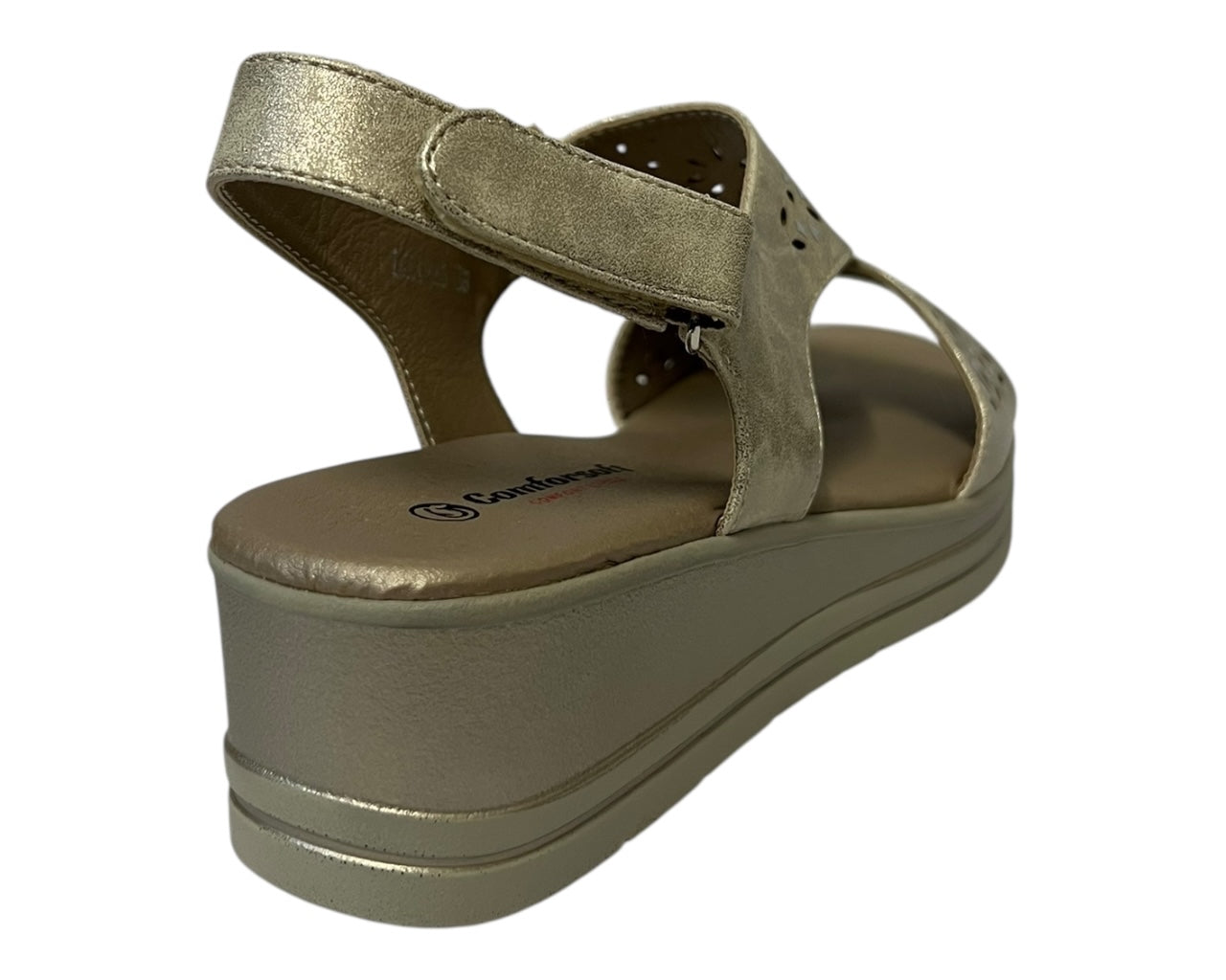 Women's Cushioned Wedge Sandals with Adjustable Ankle Strap