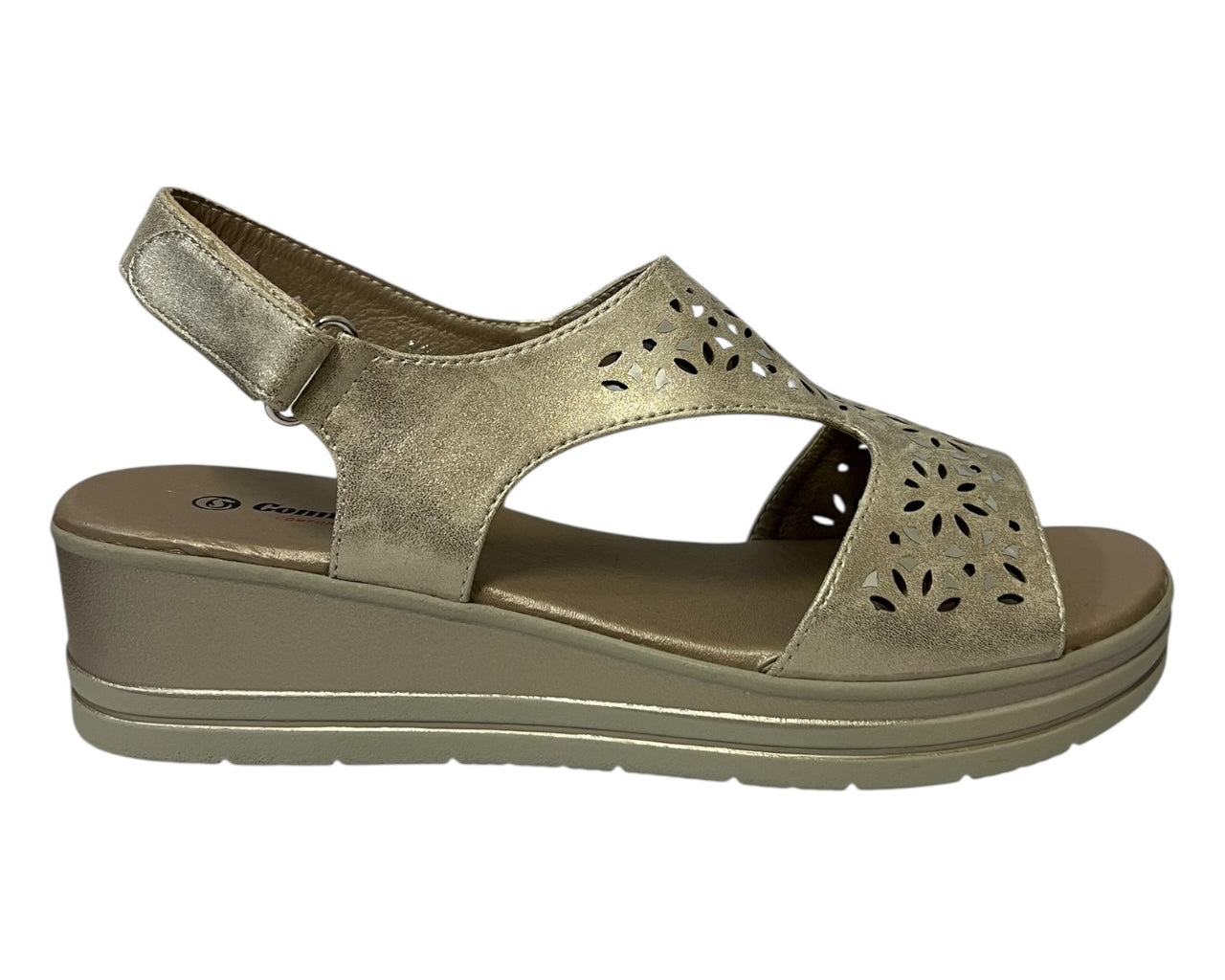 Women's Cushioned Wedge Sandals with Adjustable Ankle Strap