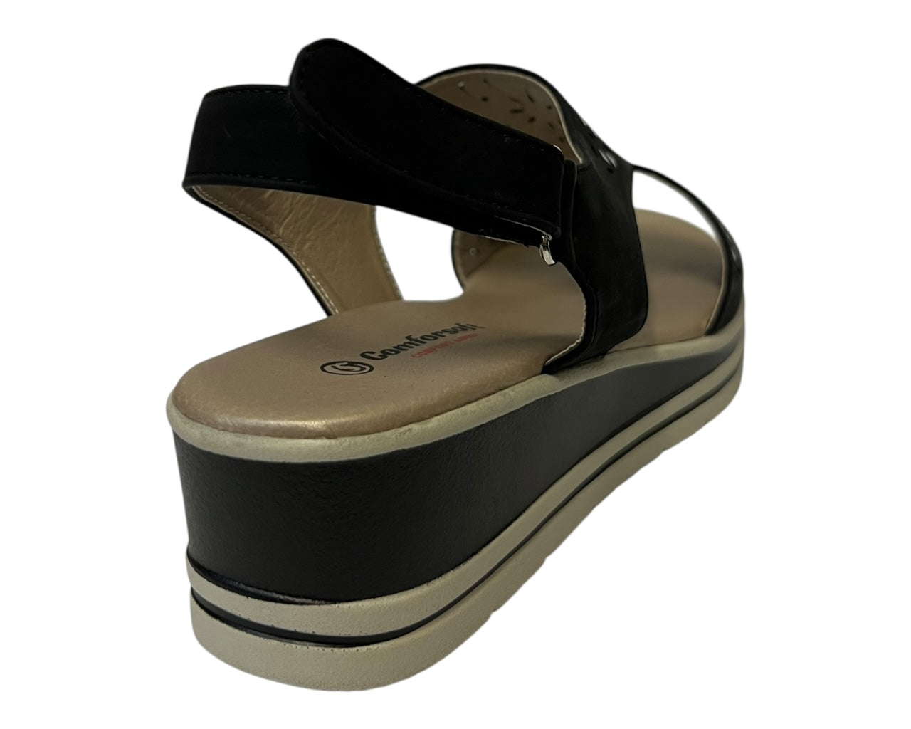 Women's Cushioned Wedge Sandals with Adjustable Ankle Strap