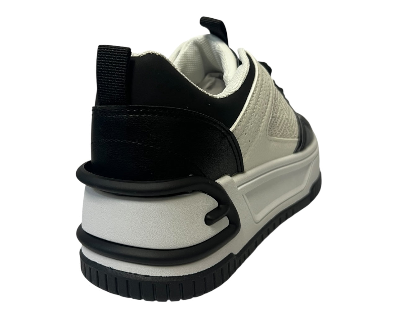 Faux Leather Chunky Sole Lace Up Trainers