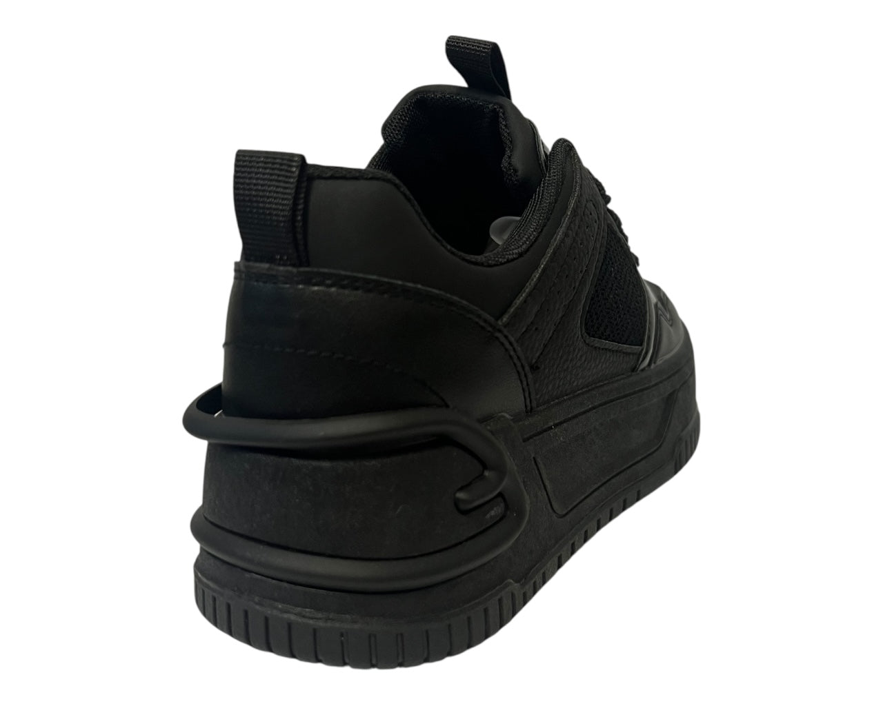 Faux Leather Chunky Sole Lace Up Trainers
