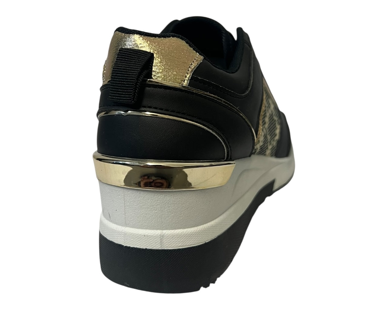 Faux Leather Chunky Sole Lace Up Trainers
