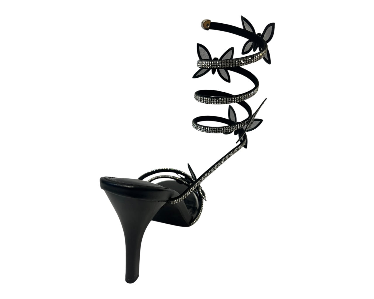 Women's Diamante Snake Butterfly Anklet High Heel Shoes