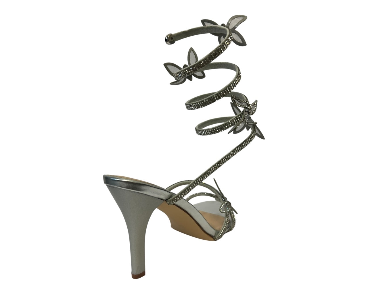 Women's Diamante Snake Butterfly Anklet High Heel Shoes