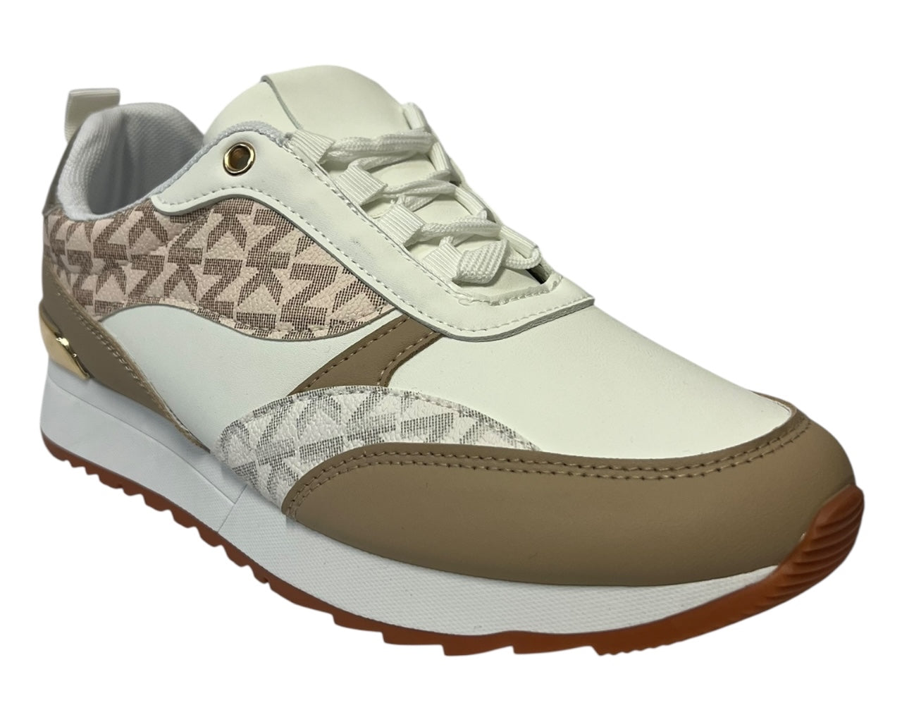 Faux Leather Chunky Sole Lace Up Trainers