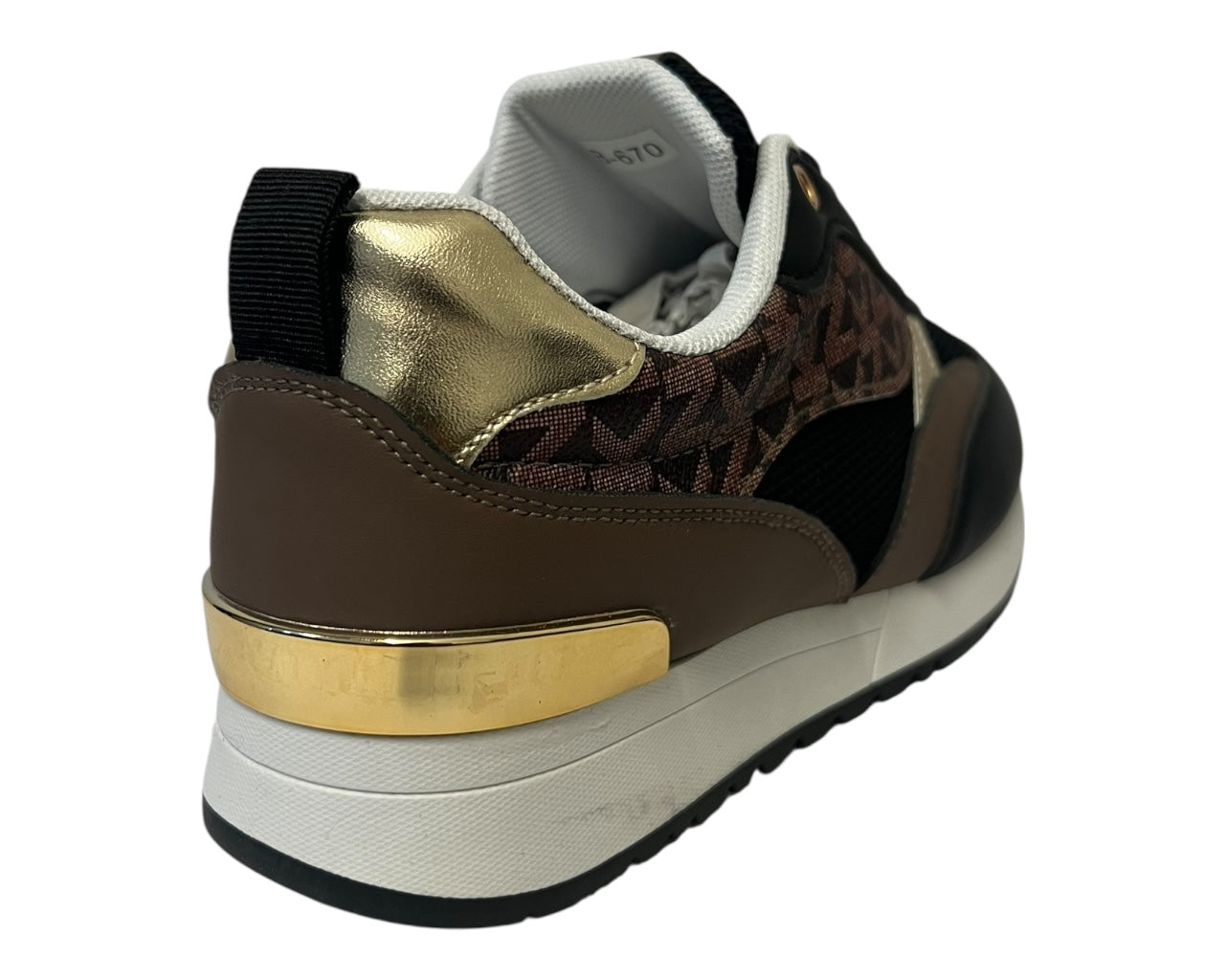 Faux Leather Chunky Sole Lace Up Trainers