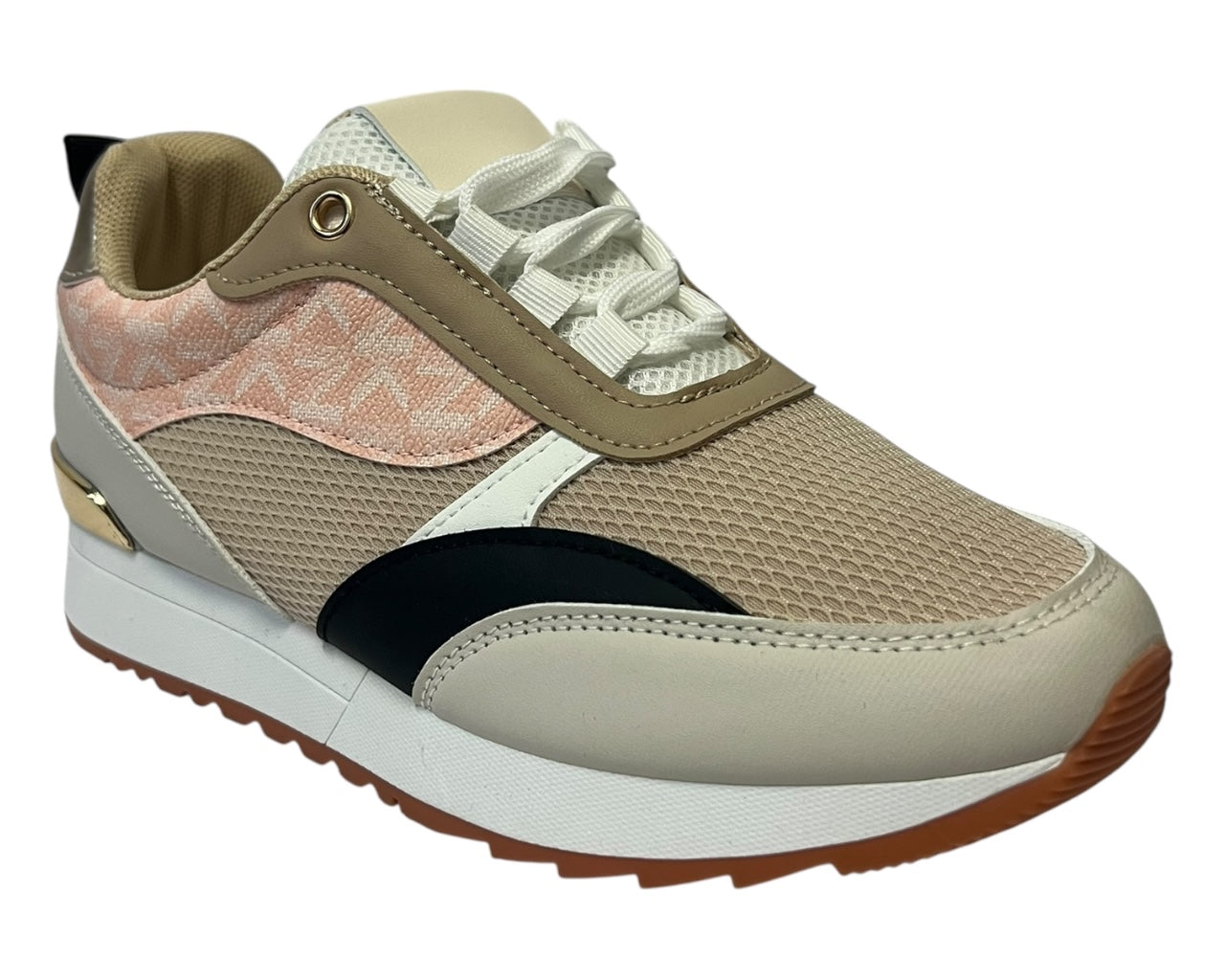 Faux Leather Chunky Sole Lace Up Trainers