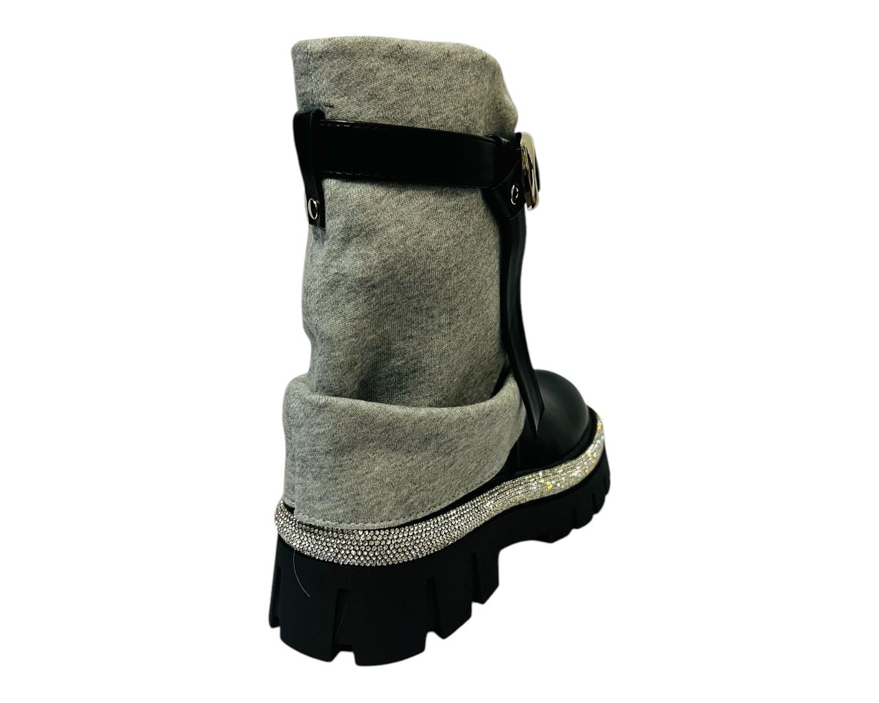 Women's Fold Over Rhinestone Ankle Boots