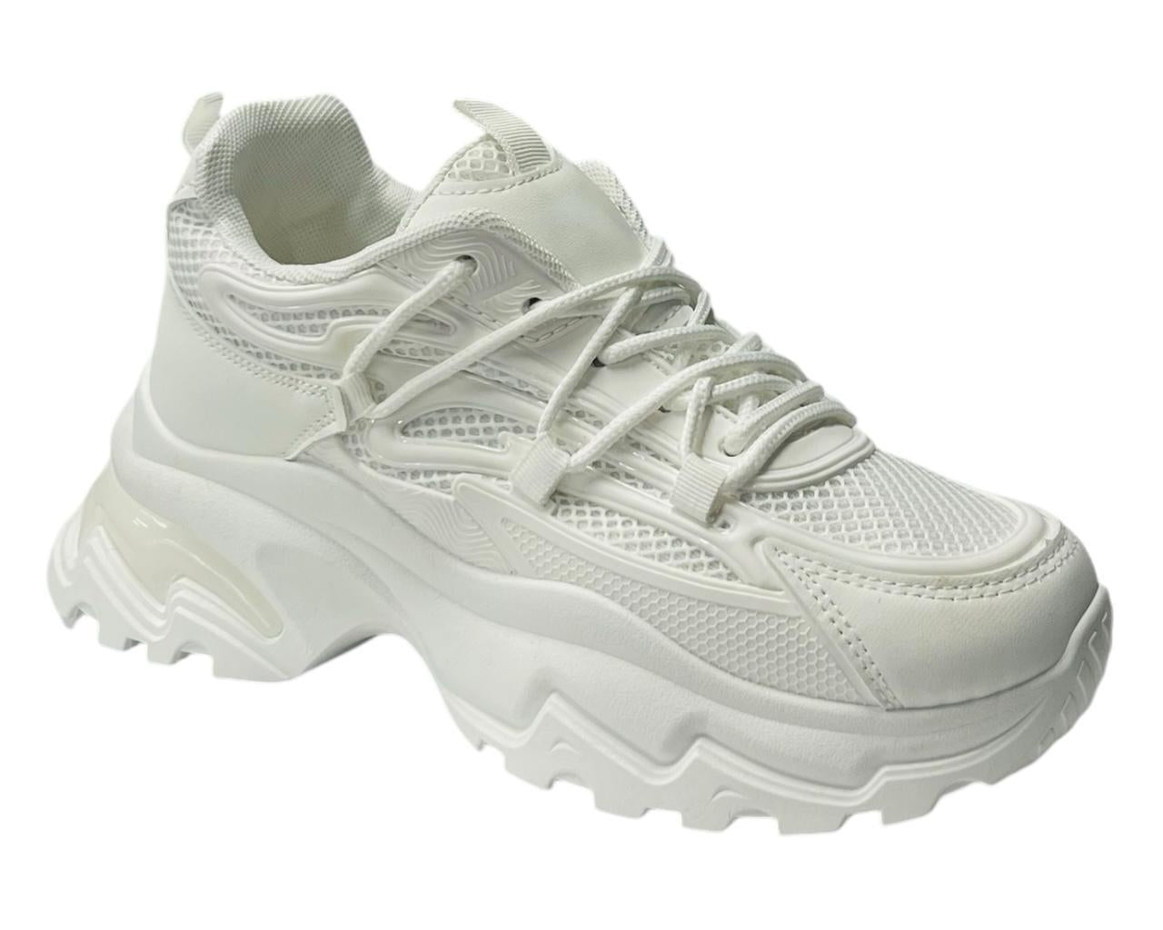 Women's Chunky Sole Lace Up Sports Trainers