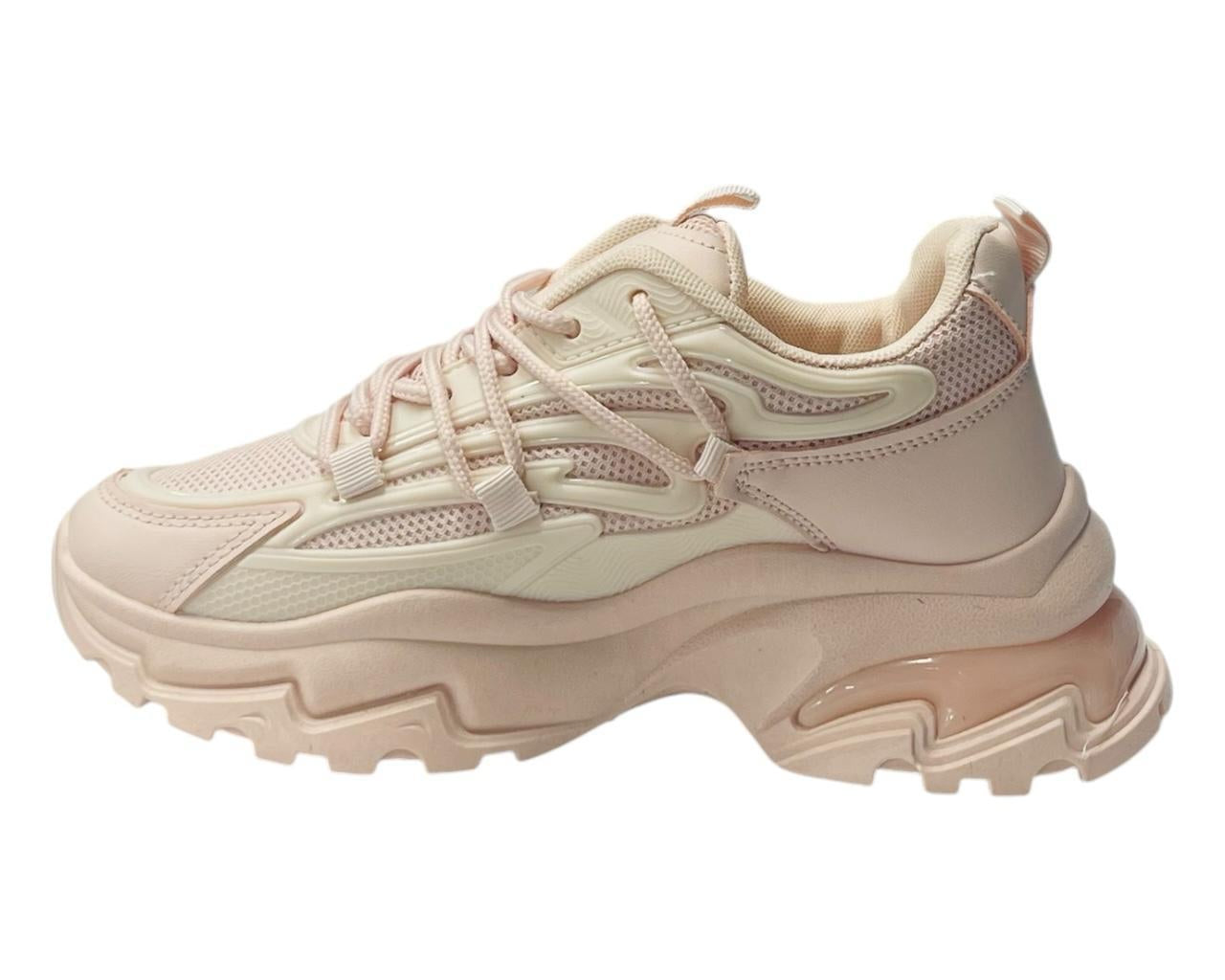 Women's Chunky Sole Lace Up Sports Trainers
