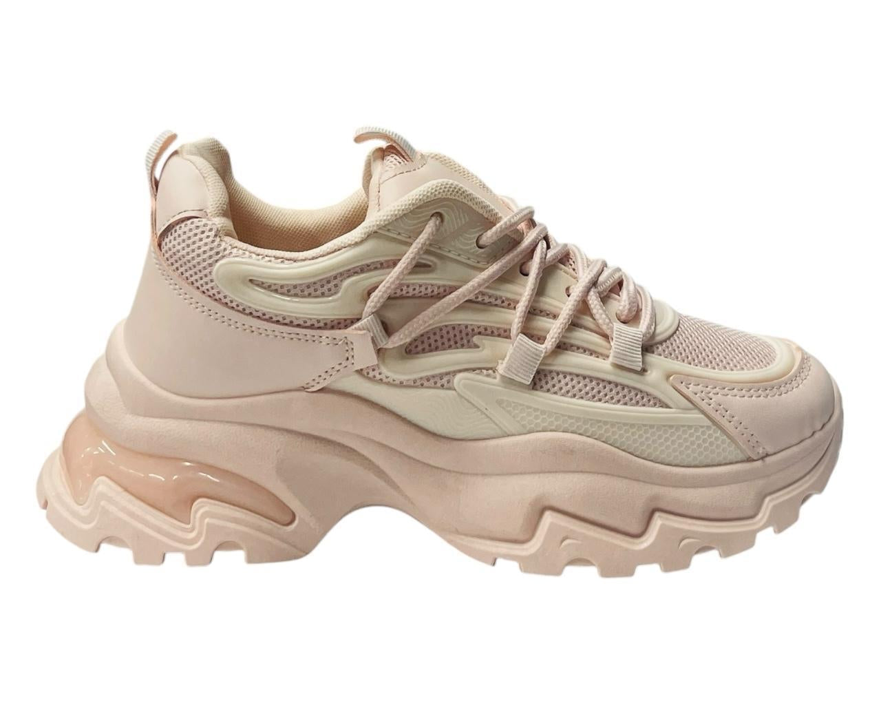 Women's Chunky Sole Lace Up Sports Trainers