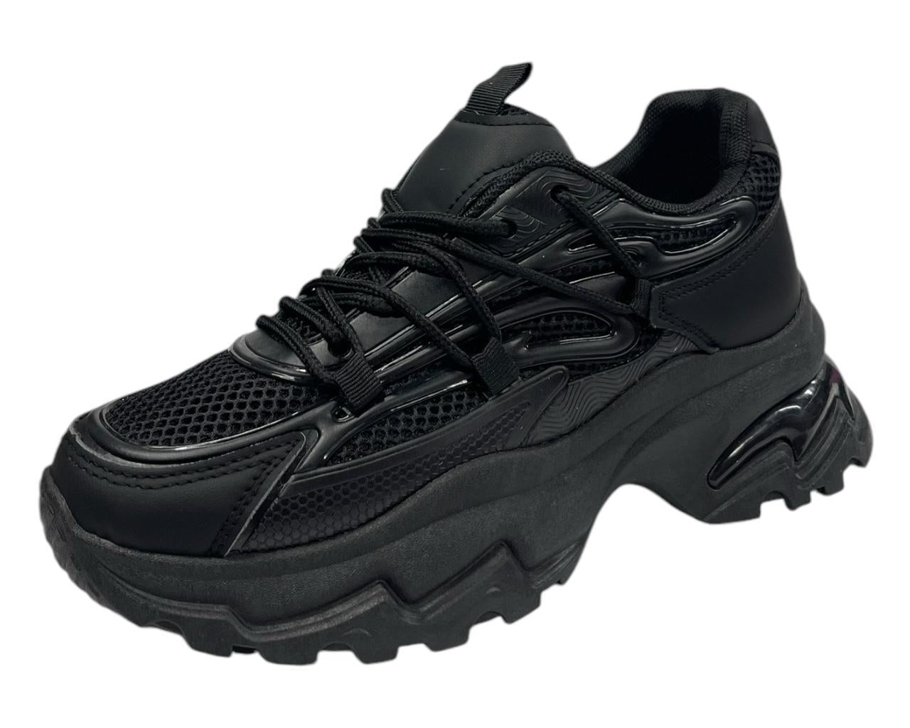 Women's Chunky Sole Lace Up Sports Trainers