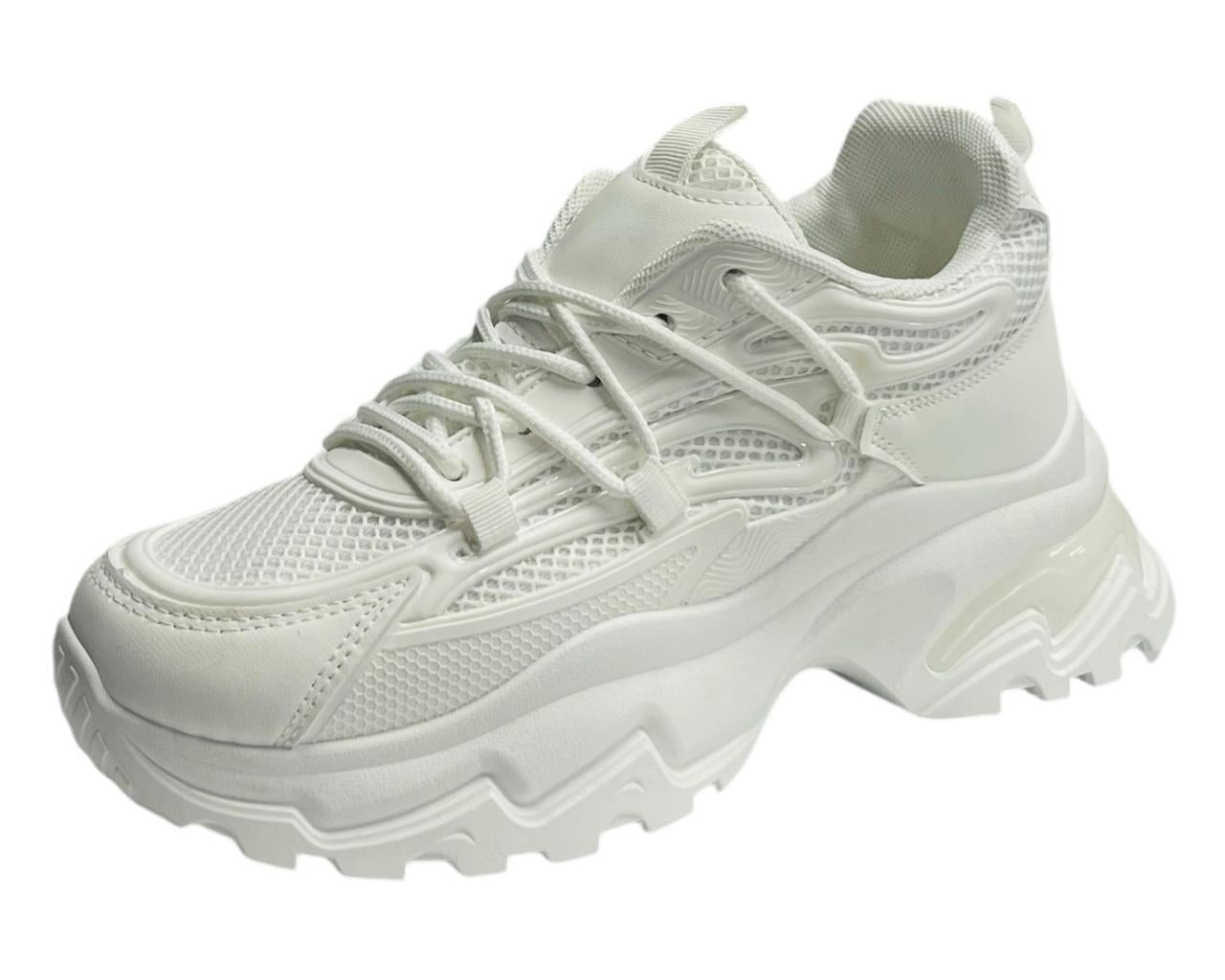 Women's Chunky Sole Lace Up Sports Trainers
