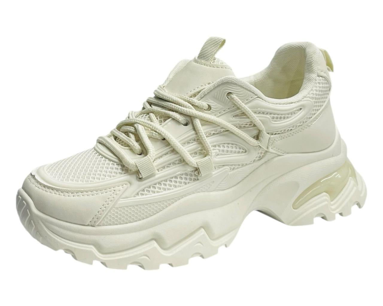 Women's Chunky Sole Lace Up Sports Trainers