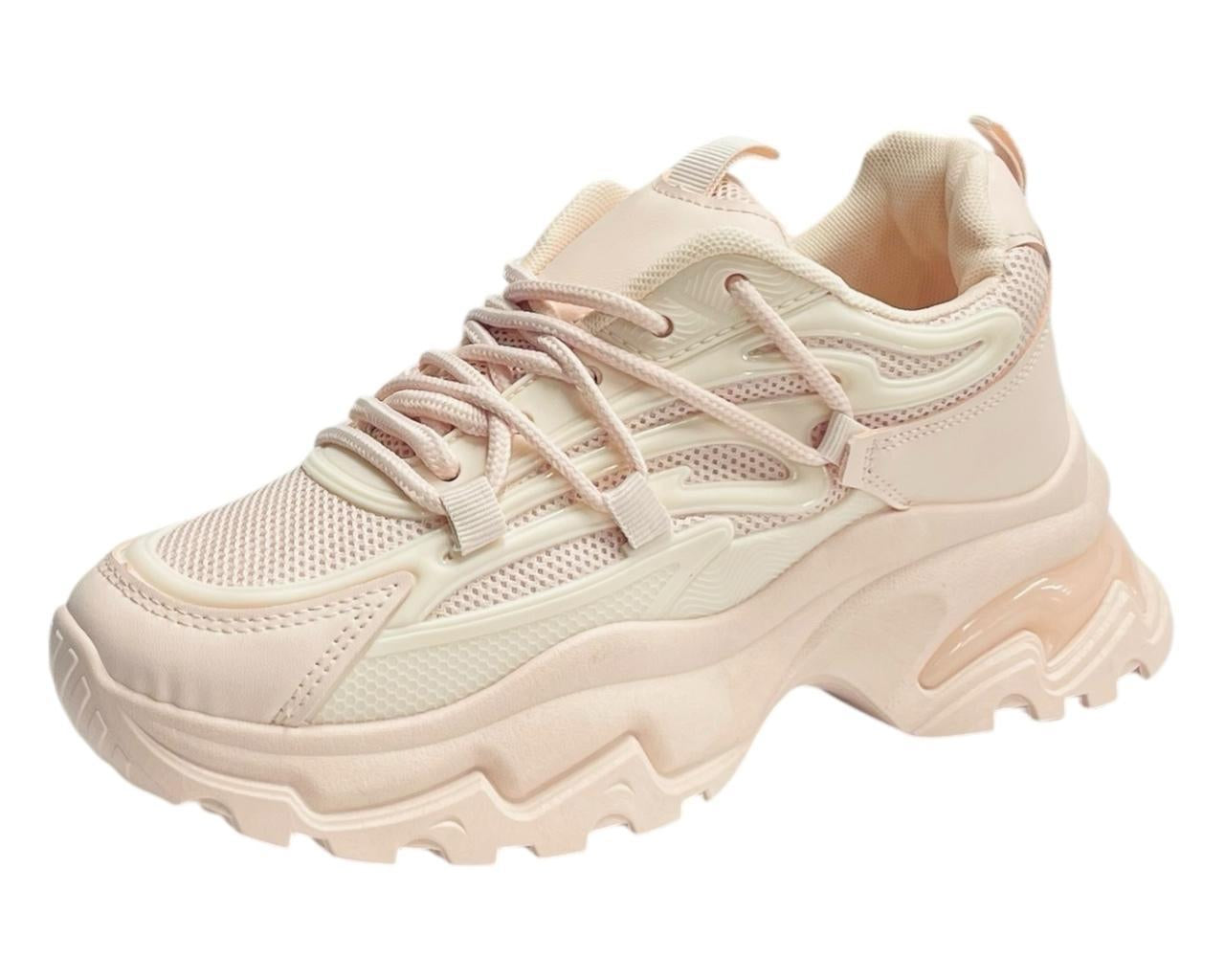 Women's Chunky Sole Lace Up Sports Trainers
