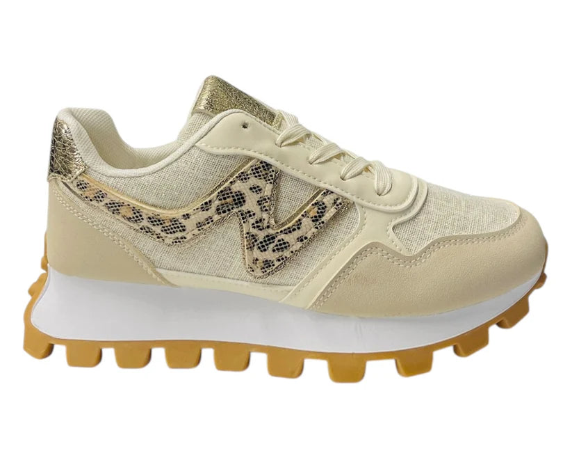 Women's Junior's Chunky Sole Lace Up Sports Trainers