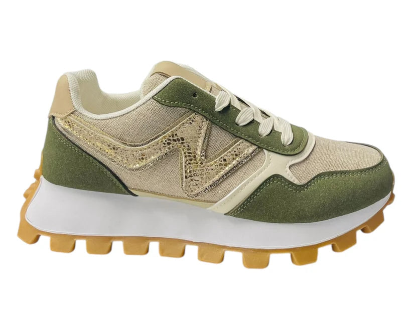 Women's Junior's Chunky Sole Lace Up Sports Trainers