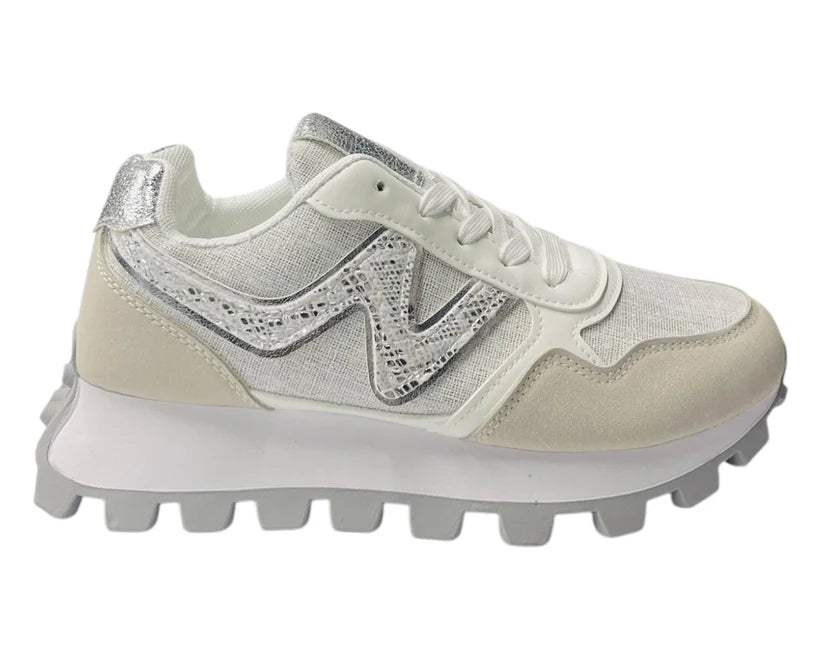 Women's Junior's Chunky Sole Lace Up Sports Trainers