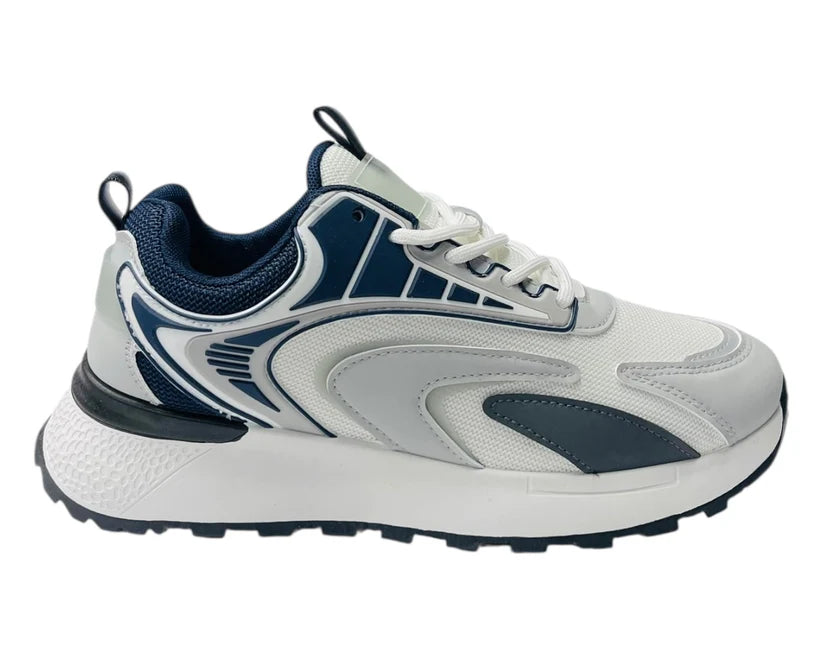 Men's Chunky Sole Mesh Lace Up Trainers