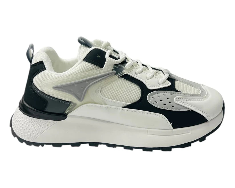 Men's Chunky Sole Mesh Lace Up Trainers