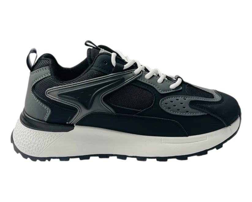 Men's Chunky Sole Mesh Lace Up Trainers