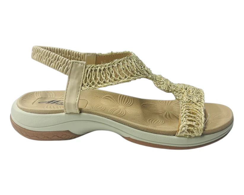 Women's Elastic Ankle Strap Comfy Sandals