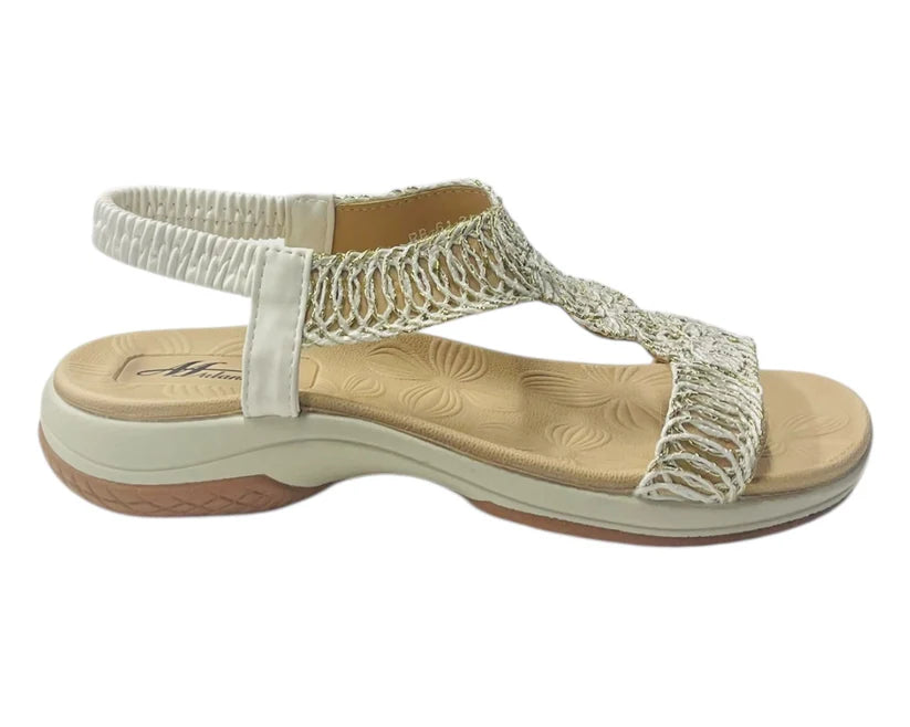 Women's Elastic Ankle Strap Comfy Sandals
