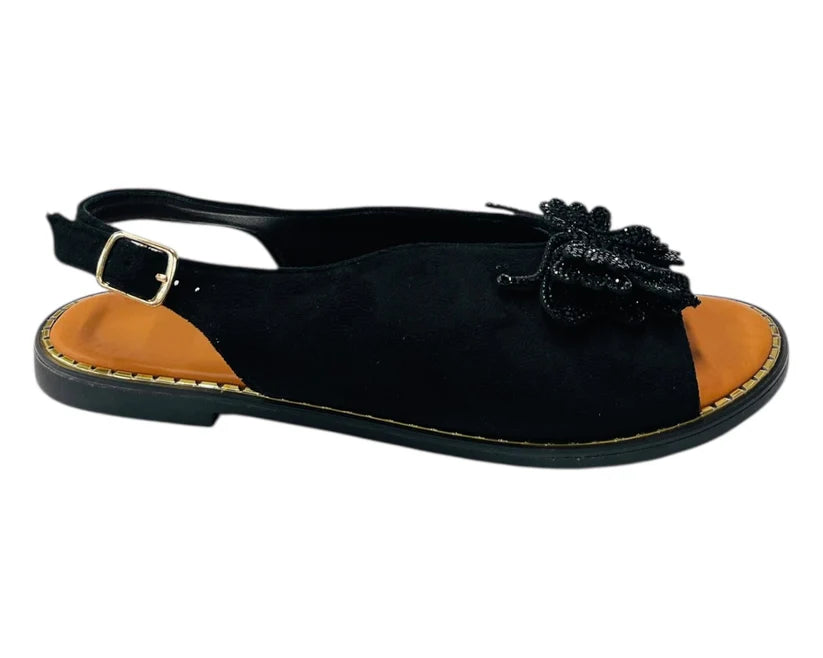 Women's Ankle Strap Flat Sole Butterfly Sandals