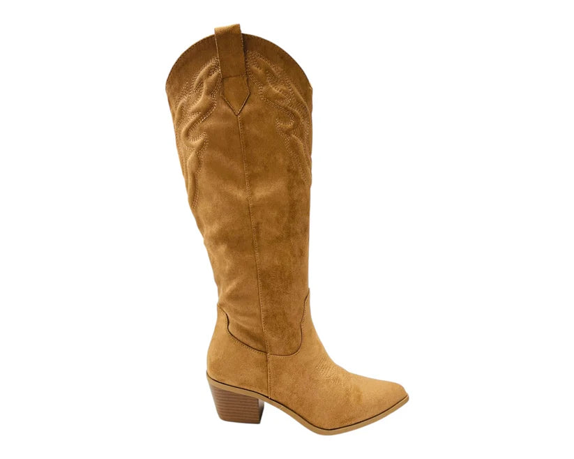 Western Embroidered Knee High Cowboy Boots