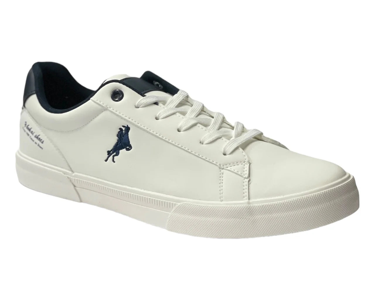 Men's Faux Leather Flat Sole Lace Up Trainers
