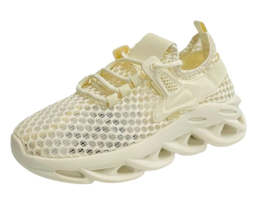 Women's Junior's Mesh Lace Up Summer Trainers