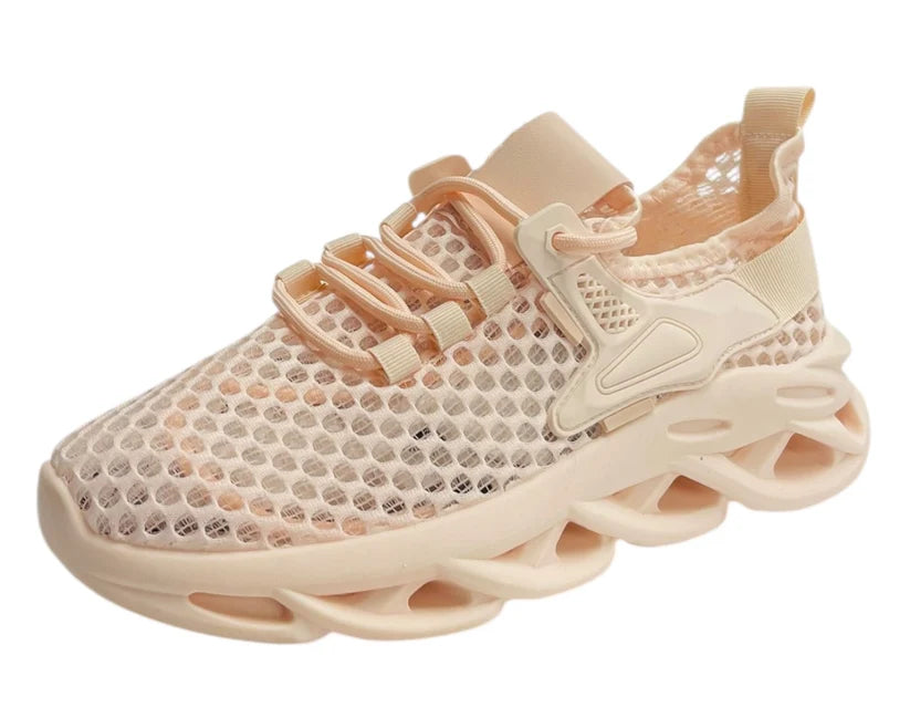 Women's Junior's Mesh Lace Up Summer Trainers