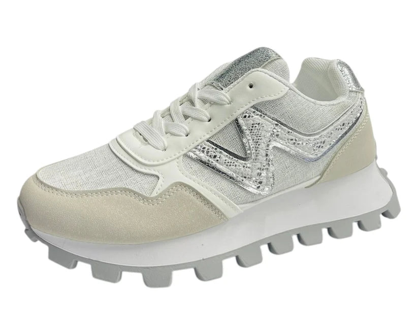 Women's Junior's Chunky Sole Lace Up Sports Trainers