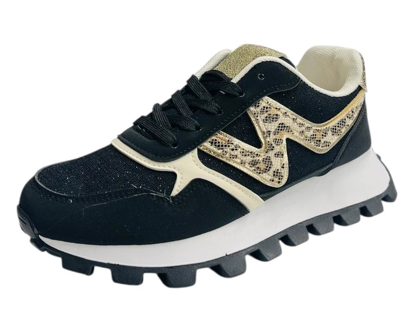 Women's Junior's Chunky Sole Lace Up Sports Trainers