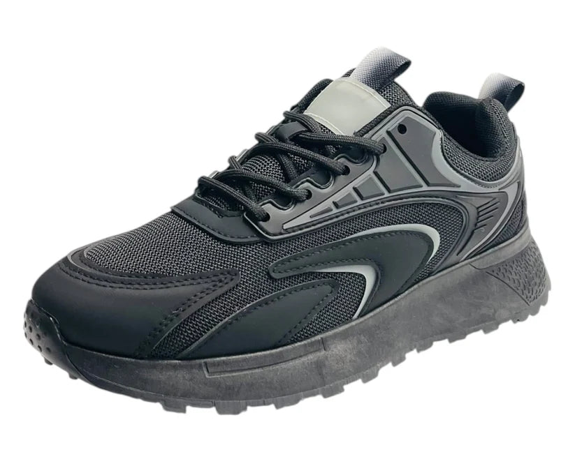 Men's Chunky Sole Mesh Lace Up Trainers
