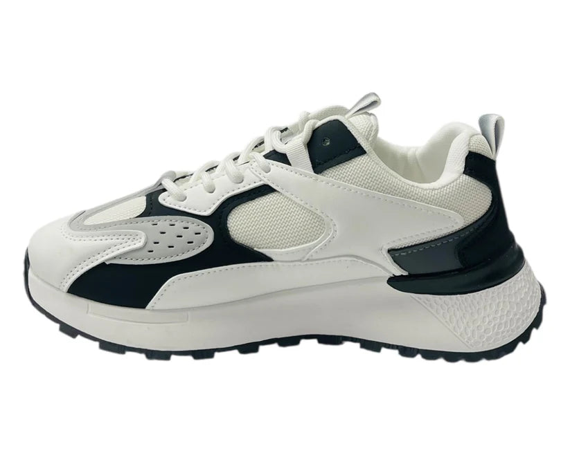 Men's Chunky Sole Mesh Lace Up Trainers