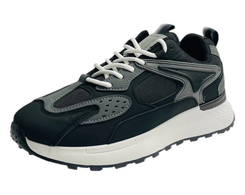 Men's Chunky Sole Mesh Lace Up Trainers
