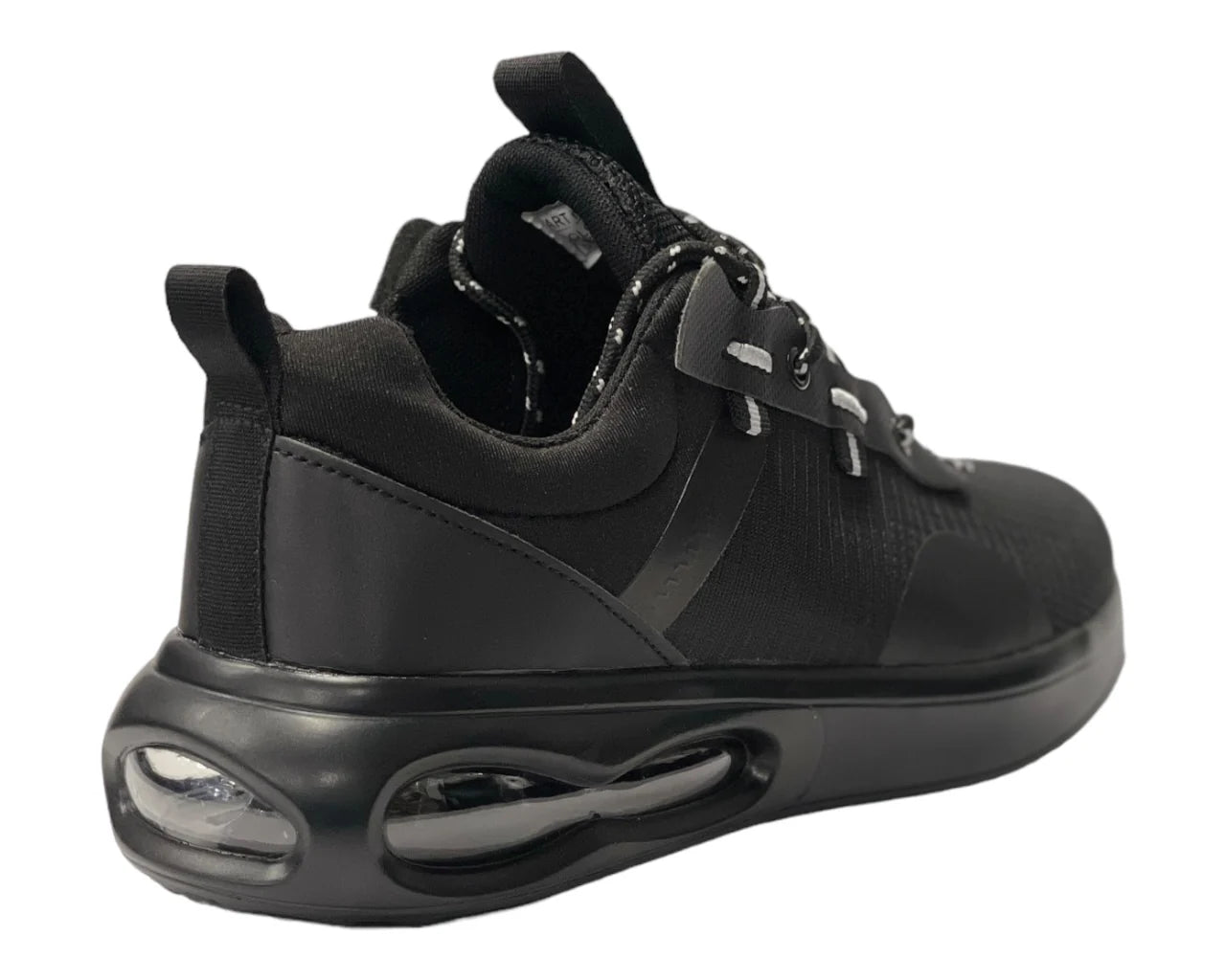 Men's Casual 9028A Lace Up Trainers Black/Grey