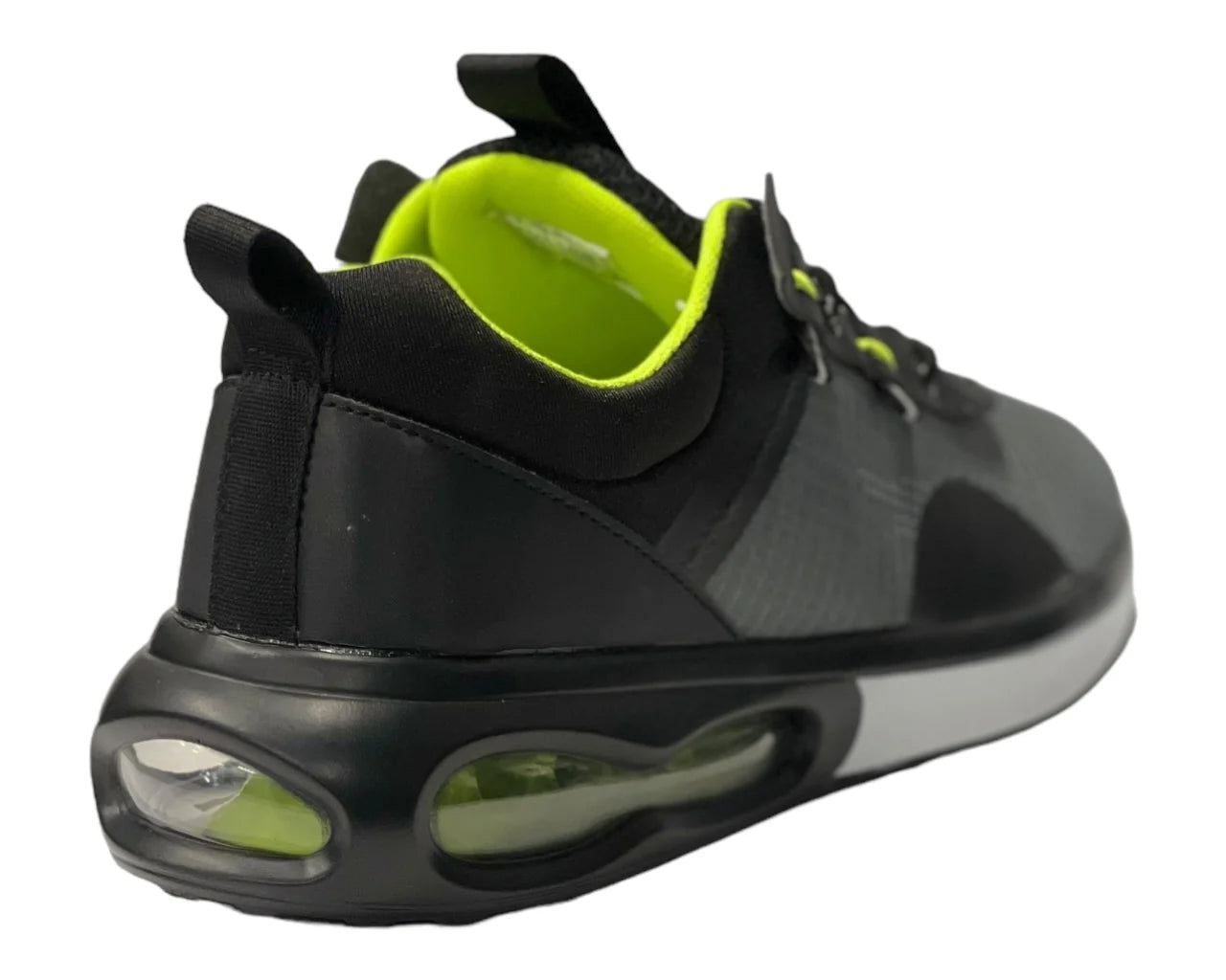 Men's Casual 9028A Lace Up Trainers Black/Grey
