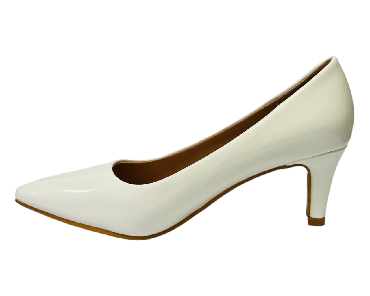 Women's Elegant Faux Patent Court Shoes Heel for Women - Classy Comfort Footwear