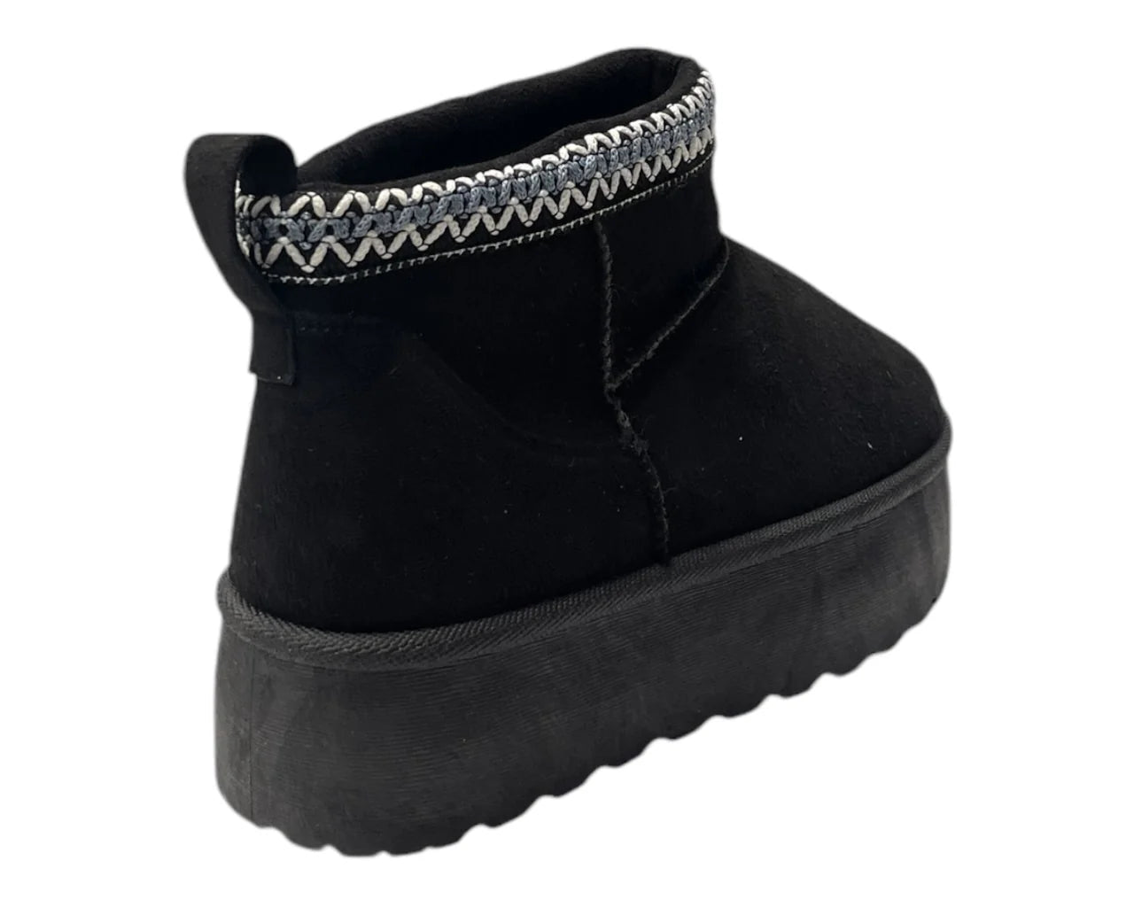 Women's Faux Fur Lining Platform Mini Ankle Boots