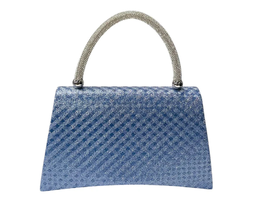 Women's Diamante Glitter Clutch Tote Bag