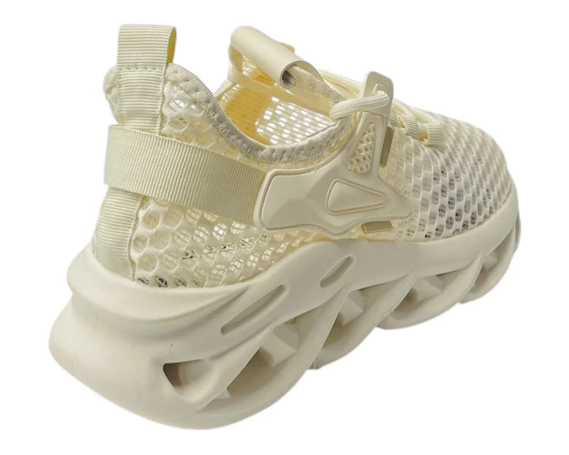 Women's Junior's Mesh Lace Up Summer Trainers
