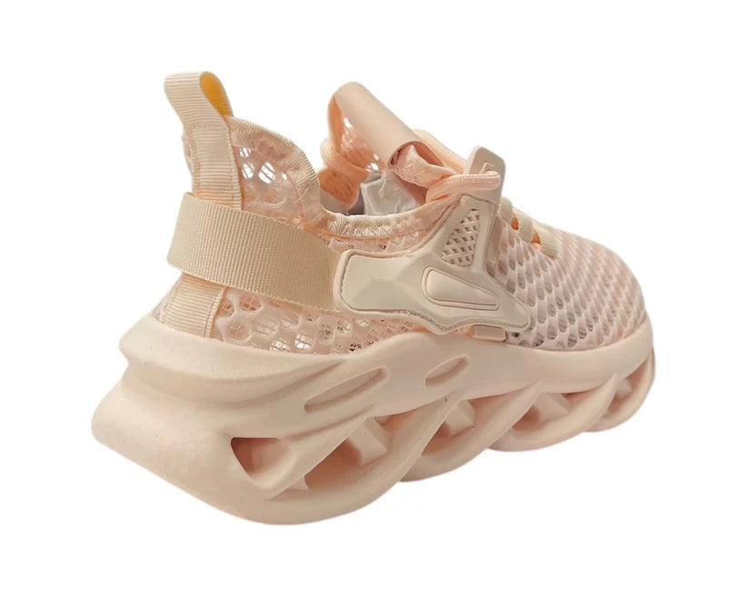 Women's Junior's Mesh Lace Up Summer Trainers