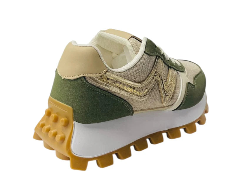 Women's Junior's Chunky Sole Lace Up Sports Trainers