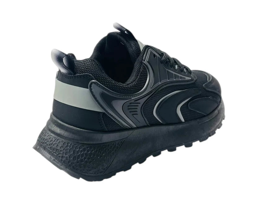 Men's Chunky Sole Mesh Lace Up Trainers
