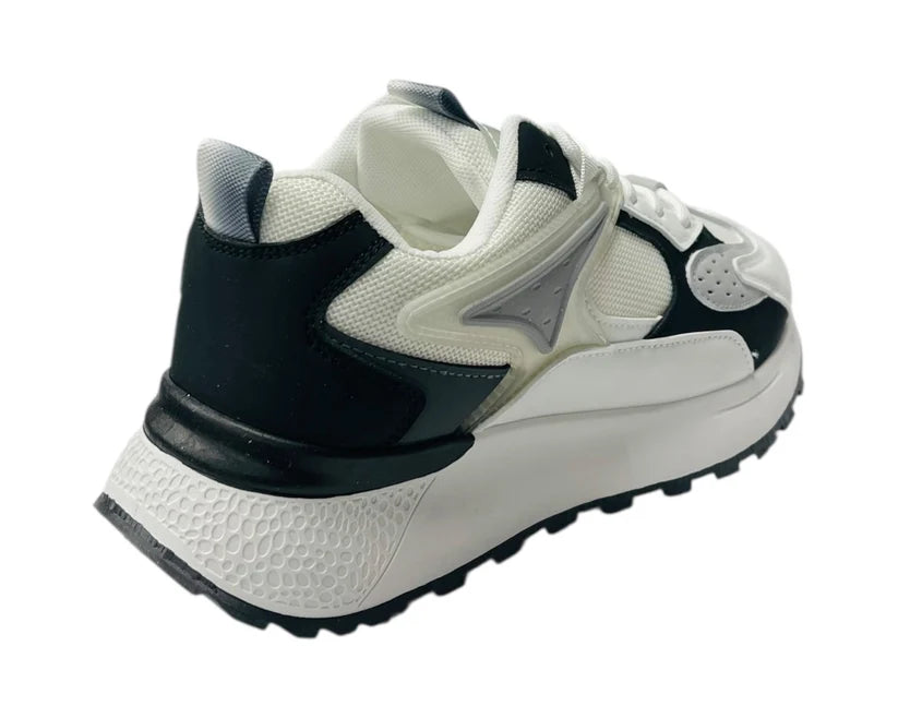 Men's Chunky Sole Mesh Lace Up Trainers