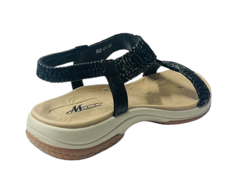 Women's Elastic Ankle Strap Comfy Sandals
