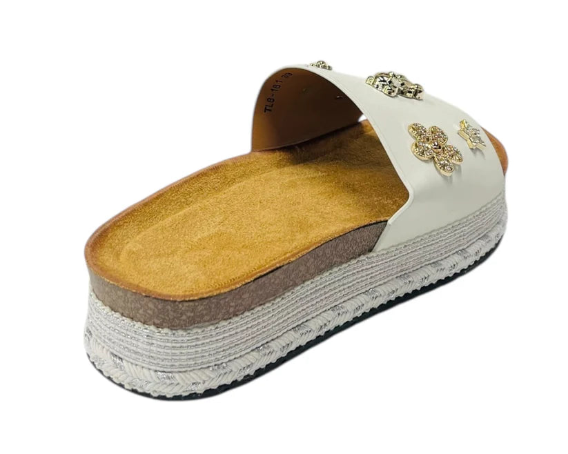 Women's Wide Strap Padded Mules Sandals